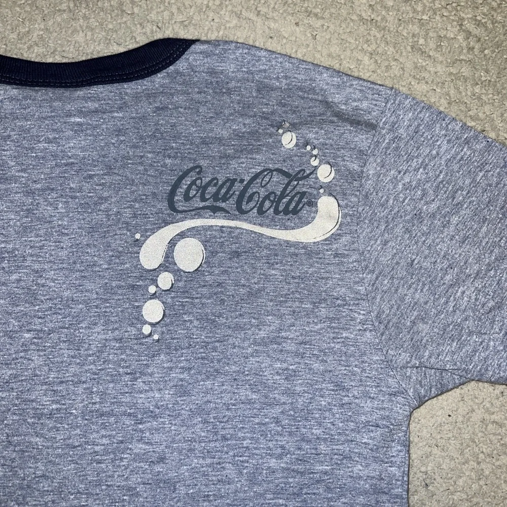 American Idol T Shirt Youth Sz L Blue Ringer Coca Cola Tanger Outlets 2-Side Tee
